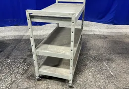 THREE 30”X17” SHELVES ROLLING THREE TIER UTILITY CART