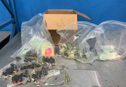 BOX OF MACHINE COMPONENTS
