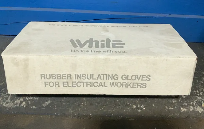 White Rubber Insulating Gloves