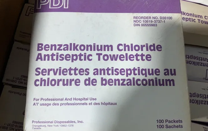 Pdi Benzalkonium Chloride Antiseptic Towelettes - D35100