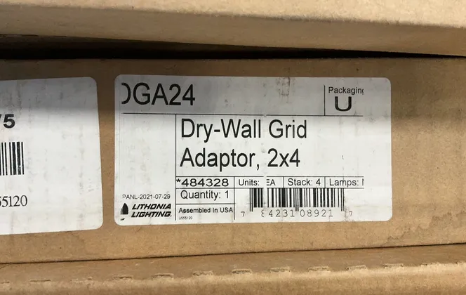 Lithonia Lighting 2’ X 4’ Dry-wall Grid Adaptor - Dga24