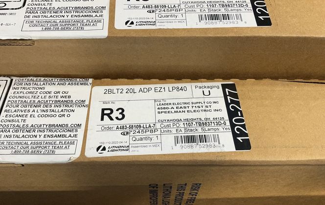 Lithonia Lighting Led Troffer Lights - 2blt2 20l Adp Ez1 Lp840