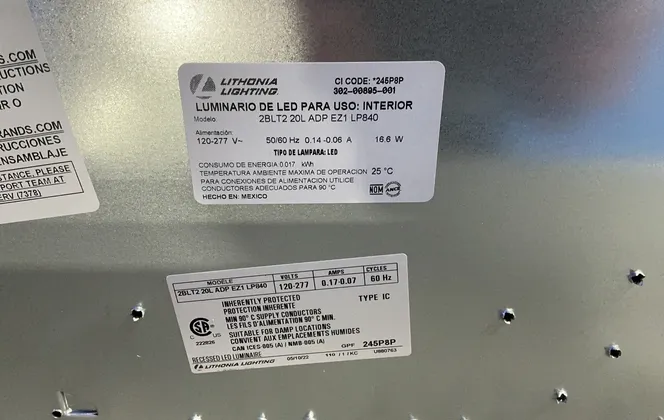Lithonia Lighting Led Troffer Lights - 2blt2 20l Adp Ez1 Lp840