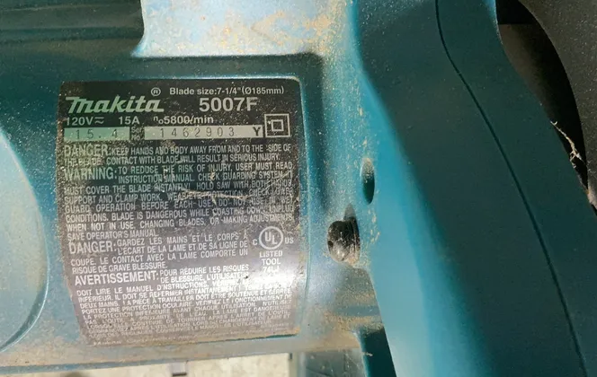 Makita 7.25” Blade, 17”x77” Track Panel Saw - 5007f