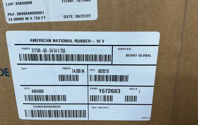 American National Rubber 54” X 750 Ft Double-coated Tape Rolls - 3175m-60-54 54x250