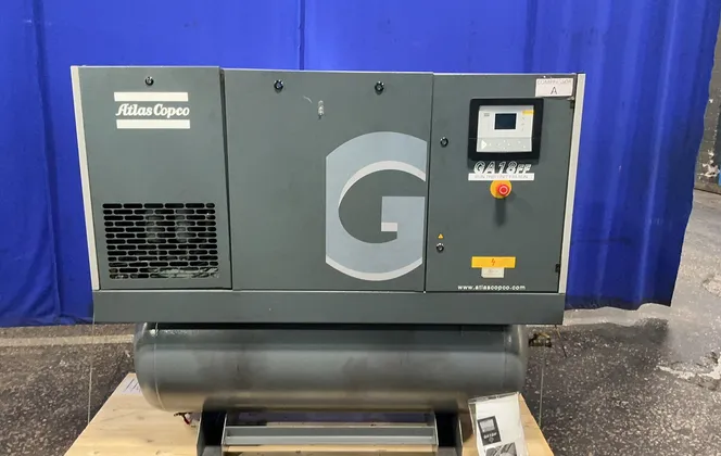 Atlas Copco 25 Hp Air Compressor - Ga18ff A 125 Fm