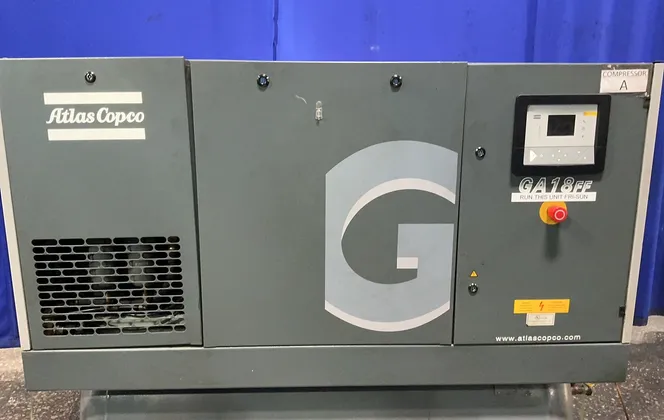 Atlas Copco 25 Hp Air Compressor - Ga18ff A 125 Fm