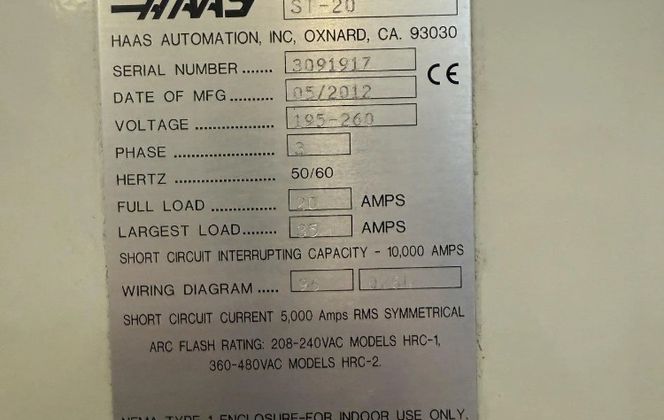 Haas Cnc Lathe - St-20