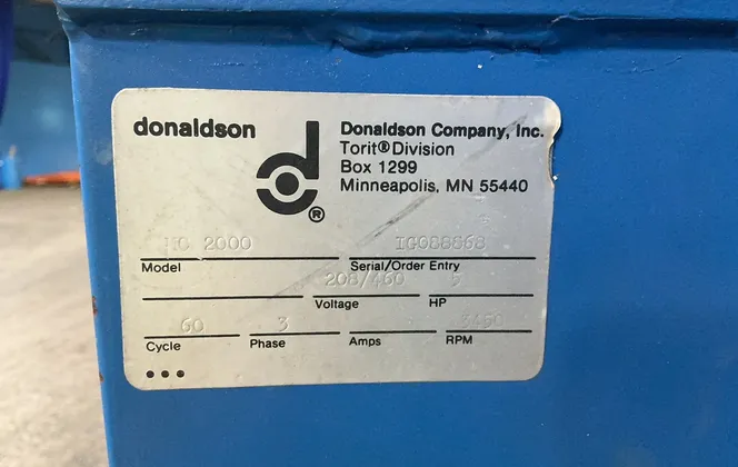 Donaldson Torit 5 Hp Mist Collector - Mc 2000