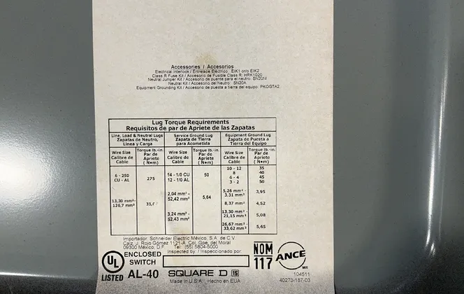 Square D 200 A / 240 V General Duty Fusible Safety Switch - D324n