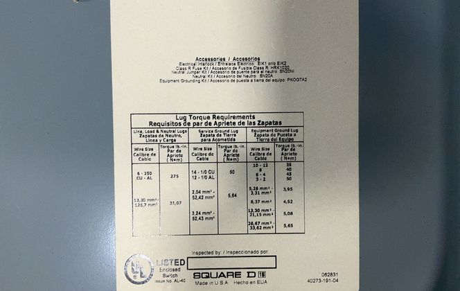 Square D 200 A / 250 V Heavy Duty Fusible Safety Switch - H324n