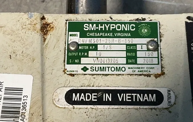 Sumitomo 1/8 Hp Sm-hyponic Gear Drive - Rnfms01-25r-b-150