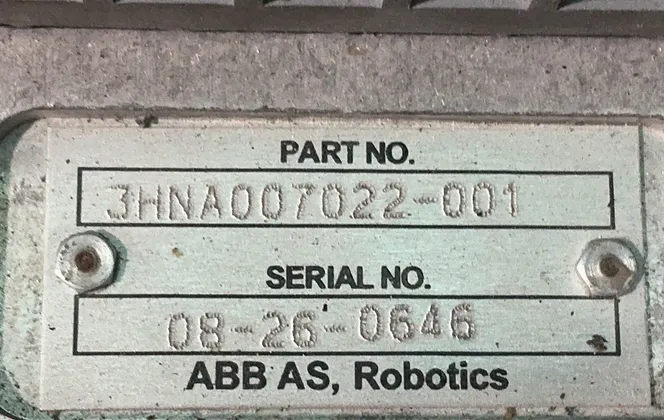 Abb Robotic Valve Controller - 3hna007022-001