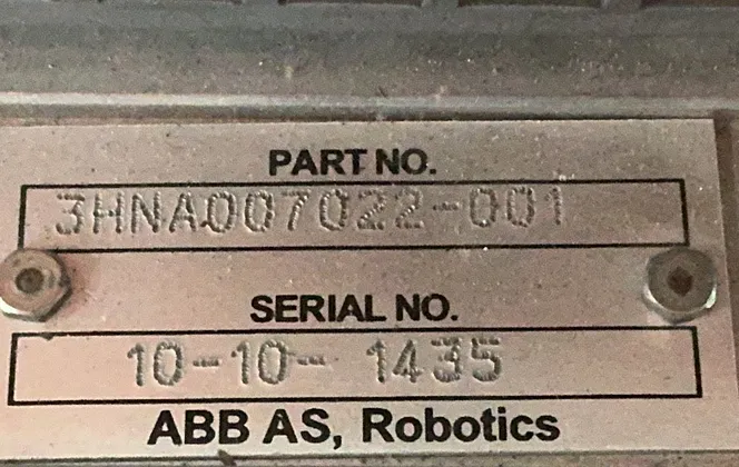 Abb Robotic Valve Controller - 3hna007022-001