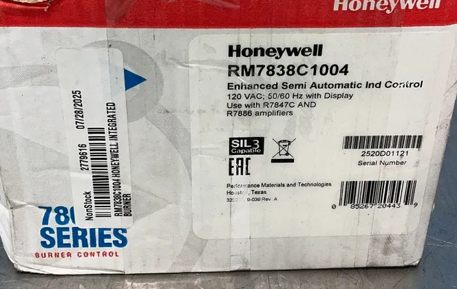 Honeywell Burner Control Unit - Rm7838 C 1004