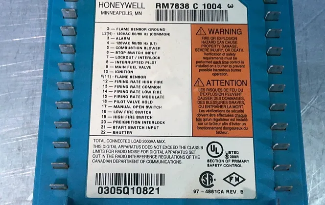 Honeywell Burner Control Unit - Rm7838 C 1004