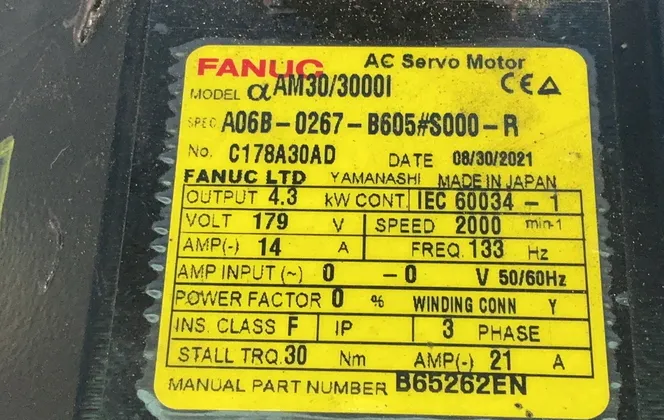 Fanuc Ac Servo Motor - A06b-0267-b605#s000-r