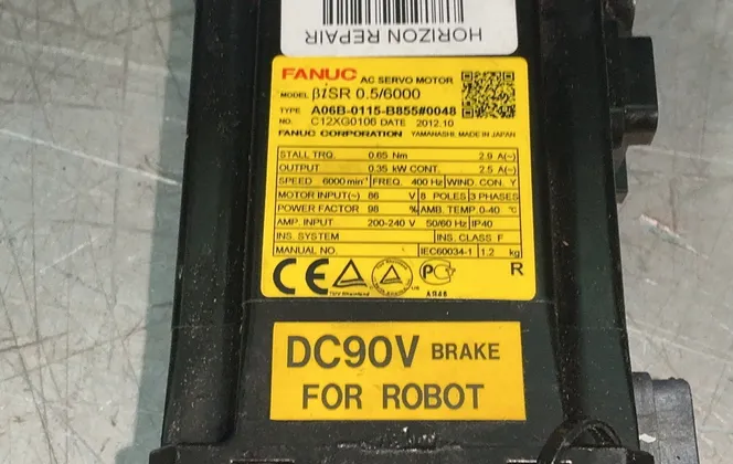 Fanuc 6000rpm Ac Servo Motor - A06b-0115-b855#0048