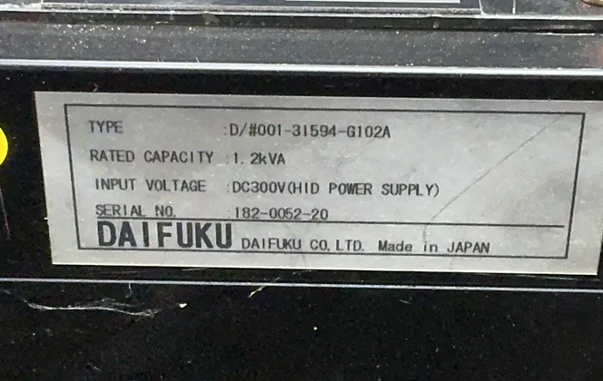 Daifuku 1.2kva Power Unit - Ramrun