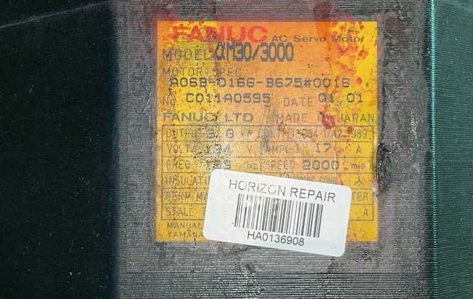 Fanuc 17 Amps Am30/3000 Servo Motor - A06b-0166-b675#0016