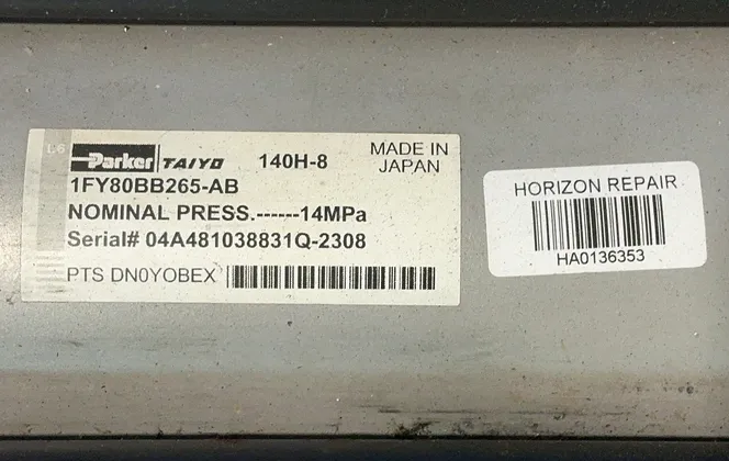 Parker Taiyo 14mpa Hydraulic Cylinder - 1fy80bb265-ab