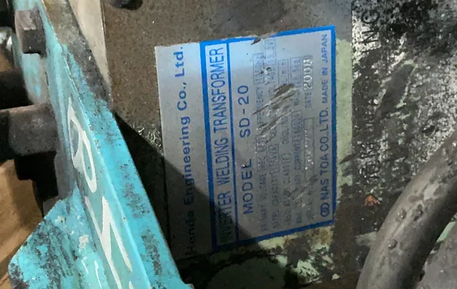 Honda Enginnering Welding Unit With Nas Toa Transformer - Gmx-f (01)