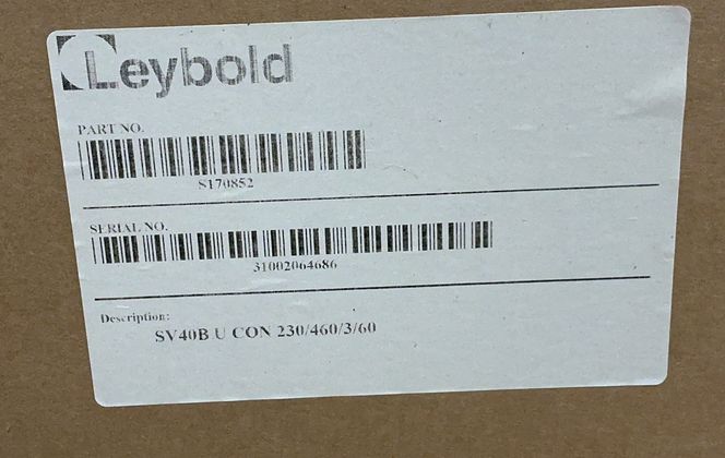 Leybold Sogevac Sv40b Vacuum Pump - S170852