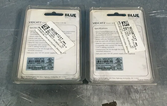 Speco Power/video Over Cat5e Converters - Vidcat2