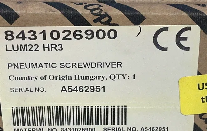 Atlas Copco Pneumatic Screwdriver - 8431026900