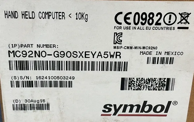 Symbol Handheld Computer - Mc92n0-g90sxeya5wr
