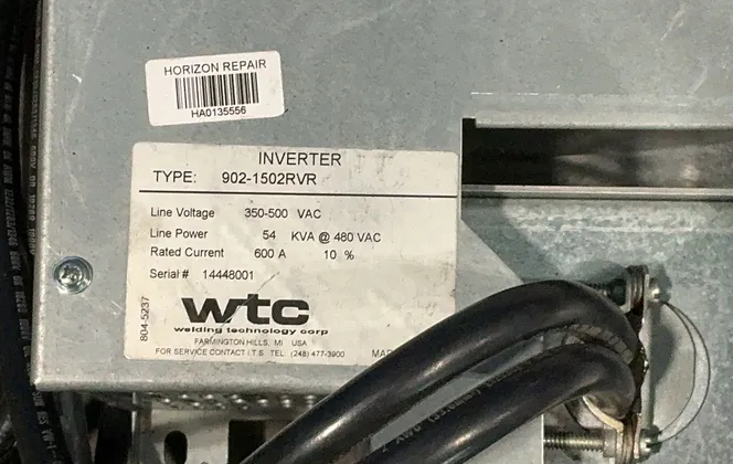 Wtc 600 Amps Gen6 Mfdc Inverter - 902-1502rvr
