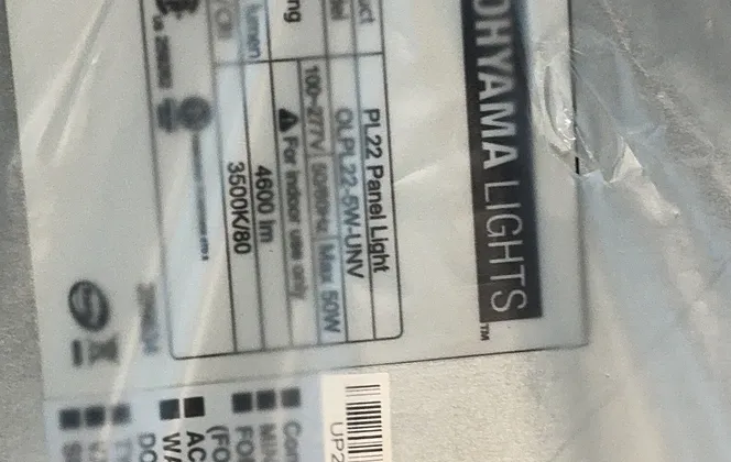 Ohyama Lights 50 Watts Pl22 Panel Light - Olpl22-5w-unv