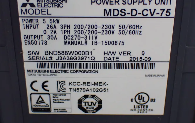 Mitsubishi Electric Power Supply Unit - Mds-d-cv-75