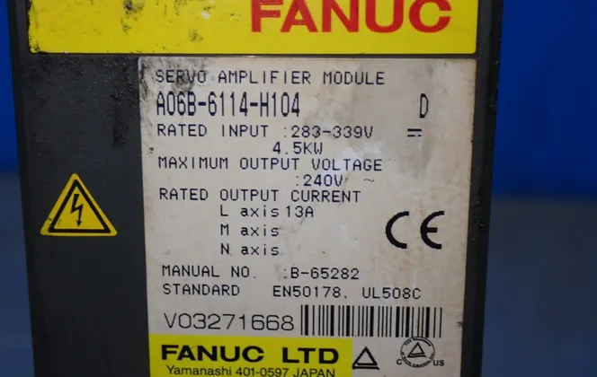 Fanuc Servo Amplifier Module - A06b-6114-h104