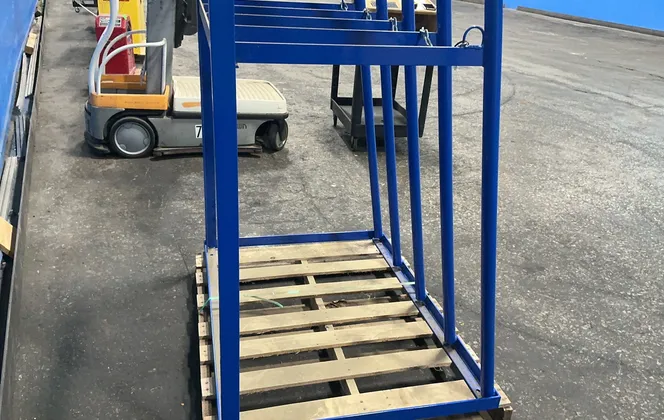Four 9.5”x24” Bays Vertical Storage Rack