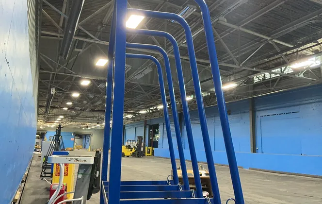 Four 9.5”x24” Bays Vertical Storage Rack
