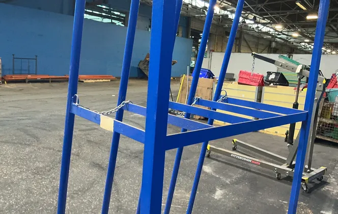 Four 9.5”x24” Bays Vertical Storage Rack