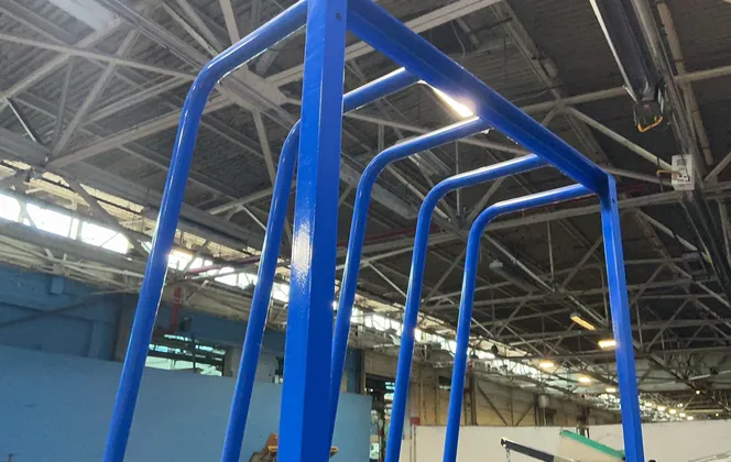 Four 9.5”x24” Bays Vertical Storage Rack