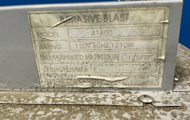 Allsource Blasters And Equipment 34”x46”x34” Chamber Abrasive Blast Cabinet - 41800
