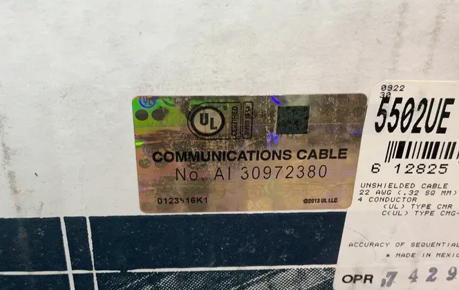 Belden 22awg 4-conductor Unshielded Communications Cable - 5502ue 008u1000