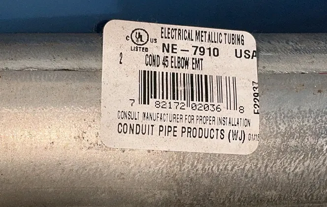 2" 90 Degree, Quantity 4 Electrical Metallic Tubing Elbows