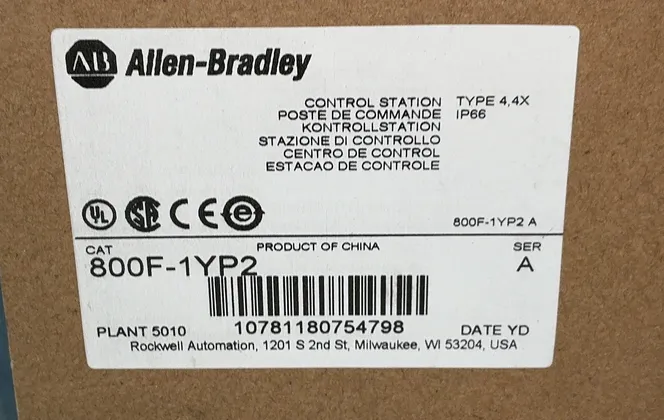 Allen Bradley Series Acontrol Station - 800f-1yp2